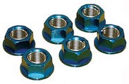 KIT FIXATION ECROUS DE COURONNE ALUMINIUM BLEU 10MM SPN10BU