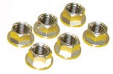 KIT FIXATION ECROUS DE COURONNE ALUMINIUM SILVER ARGENT 10MM SPN10S