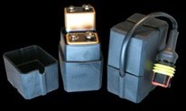 Adaptateur 2 accus 9V avec prise plexo et protection pour le starlane gps 2