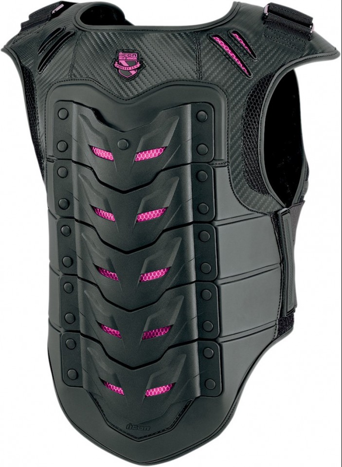 Gilet Complet de Protection Plastron Femme ICON STRYKER BLACK/PINK* (2)
