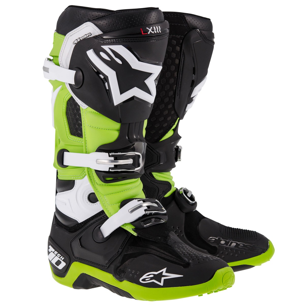 Bottes Cross Off Road ALPINESTARS TECH 10 BLACK GREEN