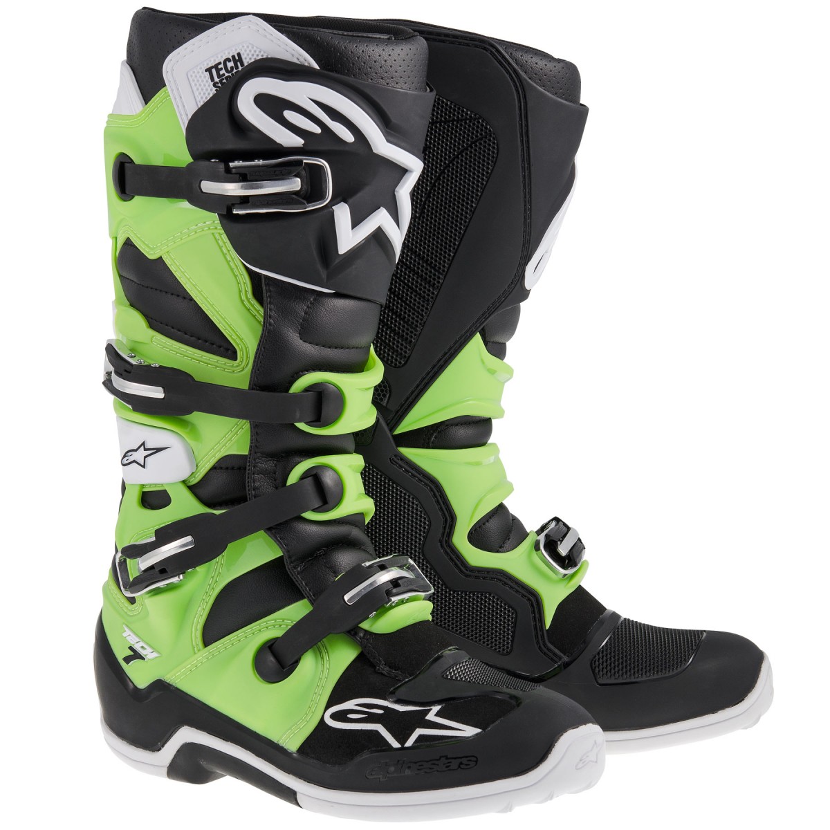 Bottes Cross Off Road ALPINESTARS TECH 7 BLACK GREEN