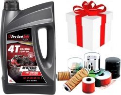 TECHNILUB HUILE MOTO 10W50 RACING 100% SYNTHESE 4 Litres API SL JASO MA2 + Filtre ou Produit d`entretien