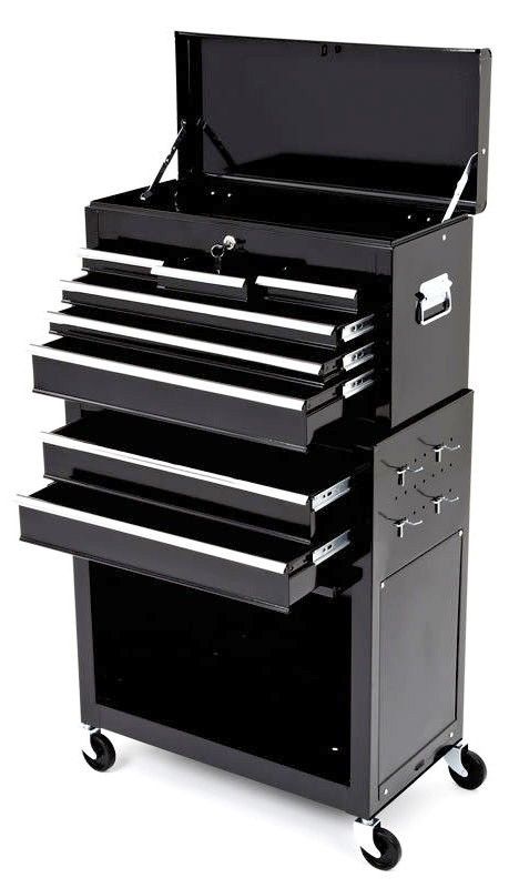 SERVANTE D ATELIER RANGEMENT CAISSE COFFRE A OUTILS D`ATELIER NOIR*
