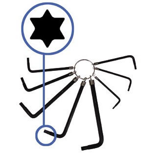TROUSSEAU JEU DE CLÉS TORX* TORXKEY TROUSSEAU JEU DE CLÉS TORX* TORXKEY