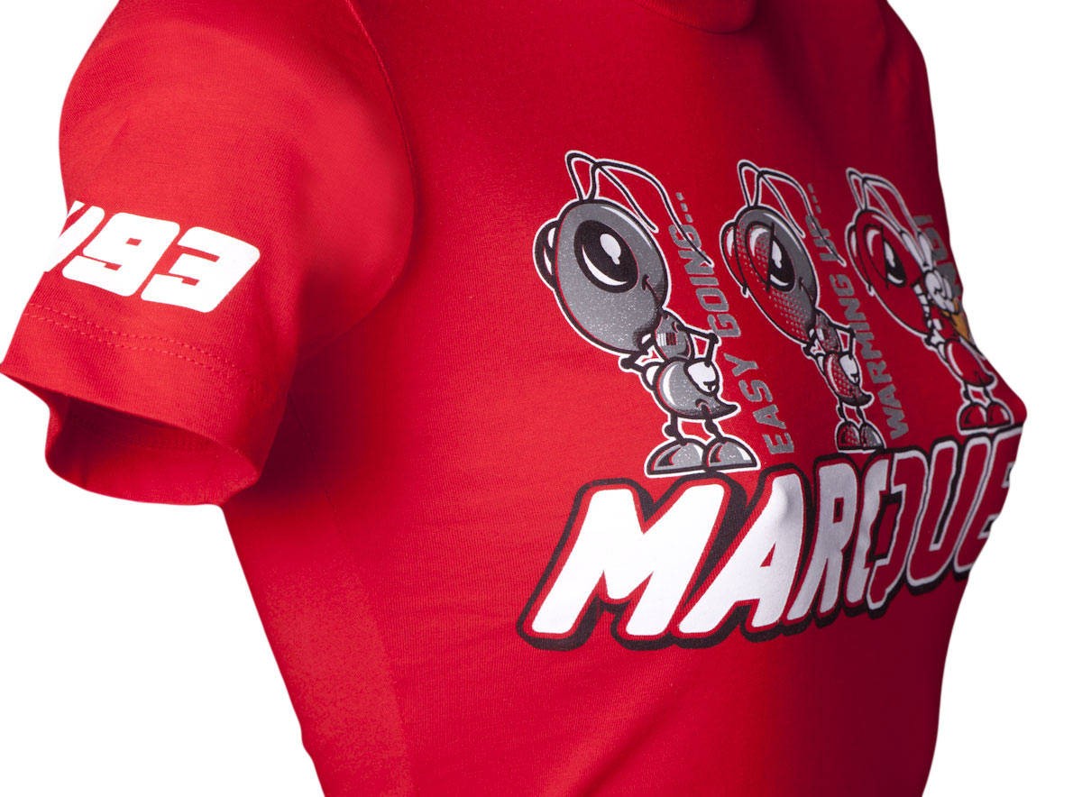 MOTO GP T-shirt Femme Officiel MARC MARQUEZ 93 ROUGE* (2)