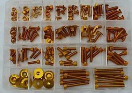 KIT SET DE 150 ASSORTIMENT VISSERIES ALUMINIUM OR* USS150GD