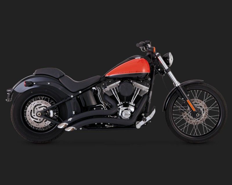 VANCE&HINES ECHAPPEMENT BIG RADIUS 2-INTO-2 BLACK (1800-2090) HARLEY DAVIDSON FLS 1800 FAT BOY S 2016-2017