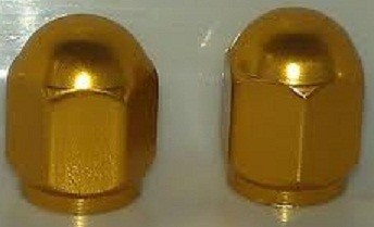 BOUCHONS DE VALVE UNIVERSEL HEXAGONE ANODISE OR*VCPHEXGD