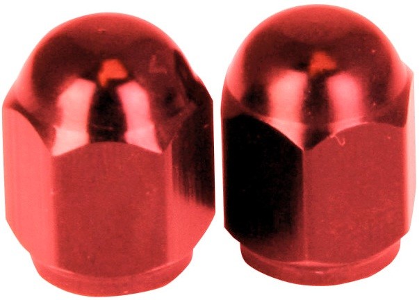 BOUCHONS DE VALVE UNIVERSEL HEXAGONE ANODISE ROUGE* VCPHEXR