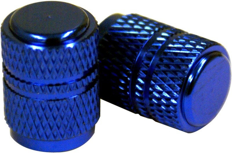 BOUCHONS DE VALVE UNIVERSEL ROND ANODISE BLEU* VCPRNDBU
