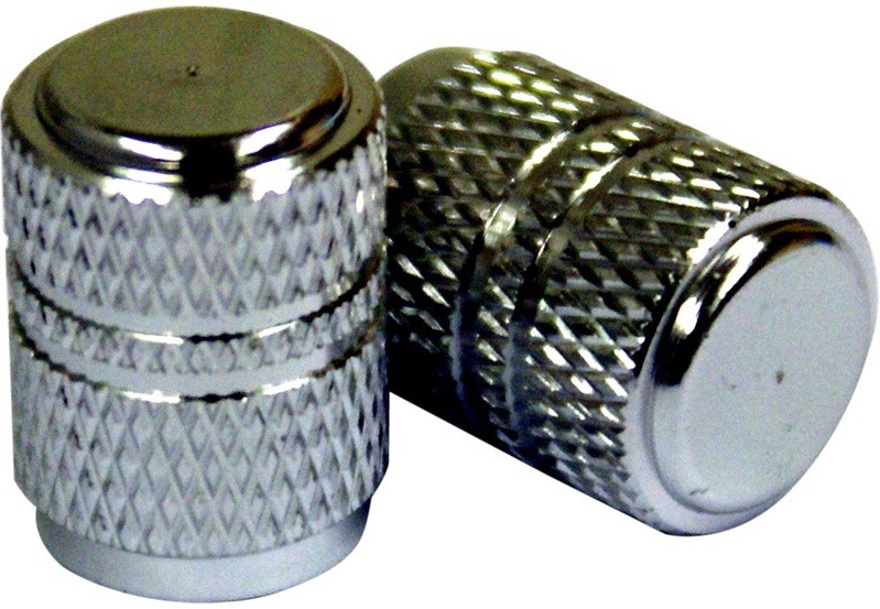 BOUCHONS DE VALVE UNIVERSEL ROND ANODISE CHROME* VCPRNDCH