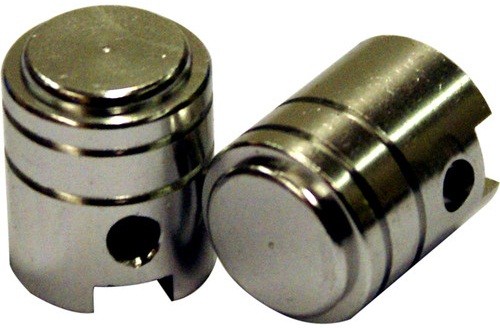 BOUCHONS DE VALVE UNIVERSEL PETIT PISTON ANODISE CHROME* VCPSPICH