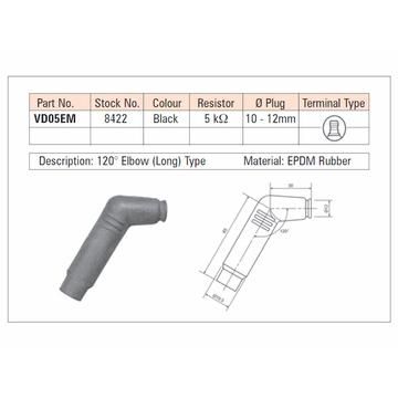 CAPUCHON ANTIPARASITAIRE A BOUGIE NGK VD05EM (2)