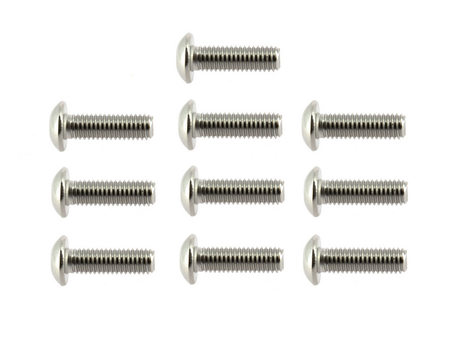 LOT DE 10 VIS DE CARENAGE COULEUR ARGENT DIAMETRE M5 (16mm de long) 10 UNITES