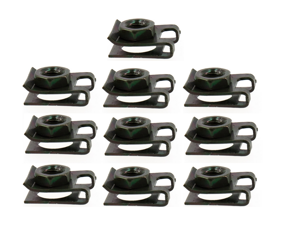 LOT DE 10 AGRAPHES DE CARENAGE NOIR DIAMETRE M6 (carr� 14x19 mm) 10 UNITES