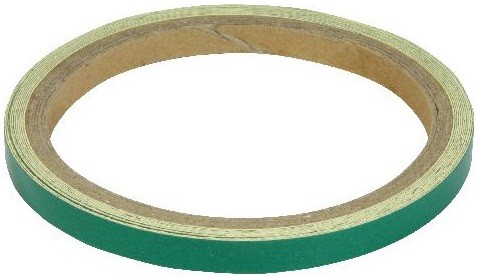 LISERET DE ROUE RUBAN ADH�SIF R�FLECTEUR POUR JANTES OU CARENAGE FINITIONS VERT* WST022