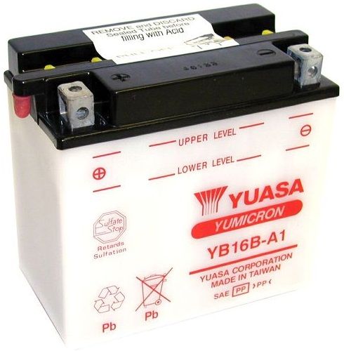 BATTERIE YUASA YB16B-A1 CAGIVA 900 ELEFANT TOUS MOD�LES 1990-1997