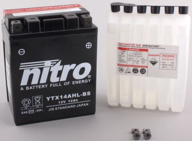 BATTERIE NITRO AXCELL POWER THUNDER YTX14AHL-BS KAWASAKI 600 KLR 1985-1995