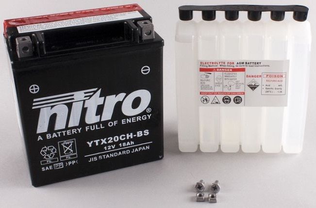 BATTERIE NITRO TECNIUM BTX20CH-BS NTX20CH-BS YTX20CH-BS TRIUMPH 2500 ROCKET 3 III GT 2020-2022