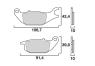 BREMBO PLAQUETTES 07HO4905 HONDA Z 125 MONKEY 2018-2022