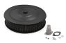 FILTRE A AIR (DIAMETRE 35,5 cm x HAUTEUR 7,62 cm) easy flow air cleaner 14 inch x 3 inch SILVER/BLK WAFE Mr Gasket 1411G