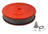FILTRE A AIR (DIAMETRE 35,5 cm x HAUTEUR 7,62 cm) easy flow air cleaner 14 inch x 3 inch ORG/WHITE WAFE Mr Gasket 1413G