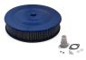 FILTRE A AIR (DIAMETRE 35,5 cm x HAUTEUR 7,62 cm) easy flow air cleaner 14 inch x 3 inch BLUE/BLUE WAFE Mr Gasket 1414G