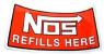 AUTOCOLLANT DECAL, REFILLS HERE NOS 19202NOS