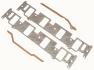 FORD 1958-1968 V8 352 406 JOINTS DE COLLECTEUR D`ADMISSION intake gaskets big block ford Mr Gasket 201G