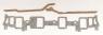 FORD 1963-1968 V8 427 JOINTS DE COLLECTEUR D`ADMISSION intake gaskets big block medium riser ford Mr Gasket 202A