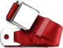 2pt dark red lap belt 75