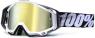 100% MASQUE MASK LUNETTES THE RACECRAFT NOIR ET BLANC ECRAN MIROIR GOLD