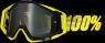 100% MASQUE MASK LUNETTES THE RACECRAFT NOIR ET JAUNE ECRAN FUME