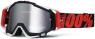 100% MASQUE MASK LUNETTES THE RACECRAFT NOIR ET ROUGE ECRAN MIROIR SILVER