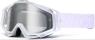100% MASQUE MASK LUNETTES THE RACECRAFT BLANC ECRAN MIROIR SILVER