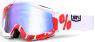 100% MASQUE MASK LUNETTES THE ACCURI BLANC ET ROUGE ECRAN MIROIR BLUE
