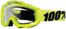 100% MASQUE MASK LUNETTES THE ACCURI JAUNE FLUO ECRAN TRANSPARENT