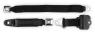 2pt black retractable lap belt chrome starburst pushbutton 20