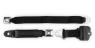 2pt black retractable lap belt chrome starburst pushbutton 20