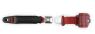 2pt bright red retractable lap belt chrome pushbutton buckle RETROBELT 269-BRD-12