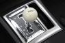 WHITE SHIFTER KNOB W/ BLACK M/T LOGO + SAE MASTER Holley 270-101