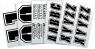 MOOSE RACING SET D`AUTOCOLLANTS STICKERS NUMROS ET LETTRES NOIR