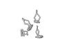 FORD MUSTANG 1965-1967 (1965 et 1966 DELUXE et 1967 tous modles) CLIPS AGRAFE POUR PANNEAUX DE PORTE Door panel clip bulk SCOTT DRAKE 375553-S (vendu a l`unit)