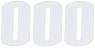 MOOSE RACING AUTOCOLLANT STICKERS NUMRO ZERO EN BLANC 11cm