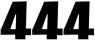 MOOSE RACING AUTOCOLLANT STICKERS NUMRO QUATRE EN NOIR 11cm