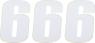 MOOSE RACING AUTOCOLLANT STICKERS NUMRO SIX EN BLANC 11cm