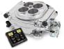 CONVERSION CARBURATEUR A INJECTION EFI 4BBL Self-Tuning kit + Handheld EFI monitor Shiny Finish 550-510 Holley Sniper Max 600CH