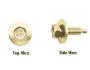 FORD MUSTANG 1964-1973 PETIT BOULON ZINC DICHROMATIQUE JAUNE DORE POUR JUPE AVANT ET DIVERSES AUTRES UTILISATION  Small Fender Valance bolt zinc dichromate yellow gold SCOTT DRAKE 57030-S236
