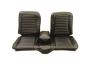 FORD MUSTANG 1965 COUPE COUVRE SIEGE BANQUETTE AVANT NOIR Bench Front Seat Upholstery Black SCOTT DRAKE 65-B-BENCH-BK